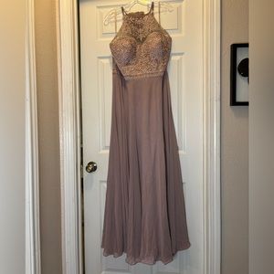 Rose gold long dress. Size 2XL